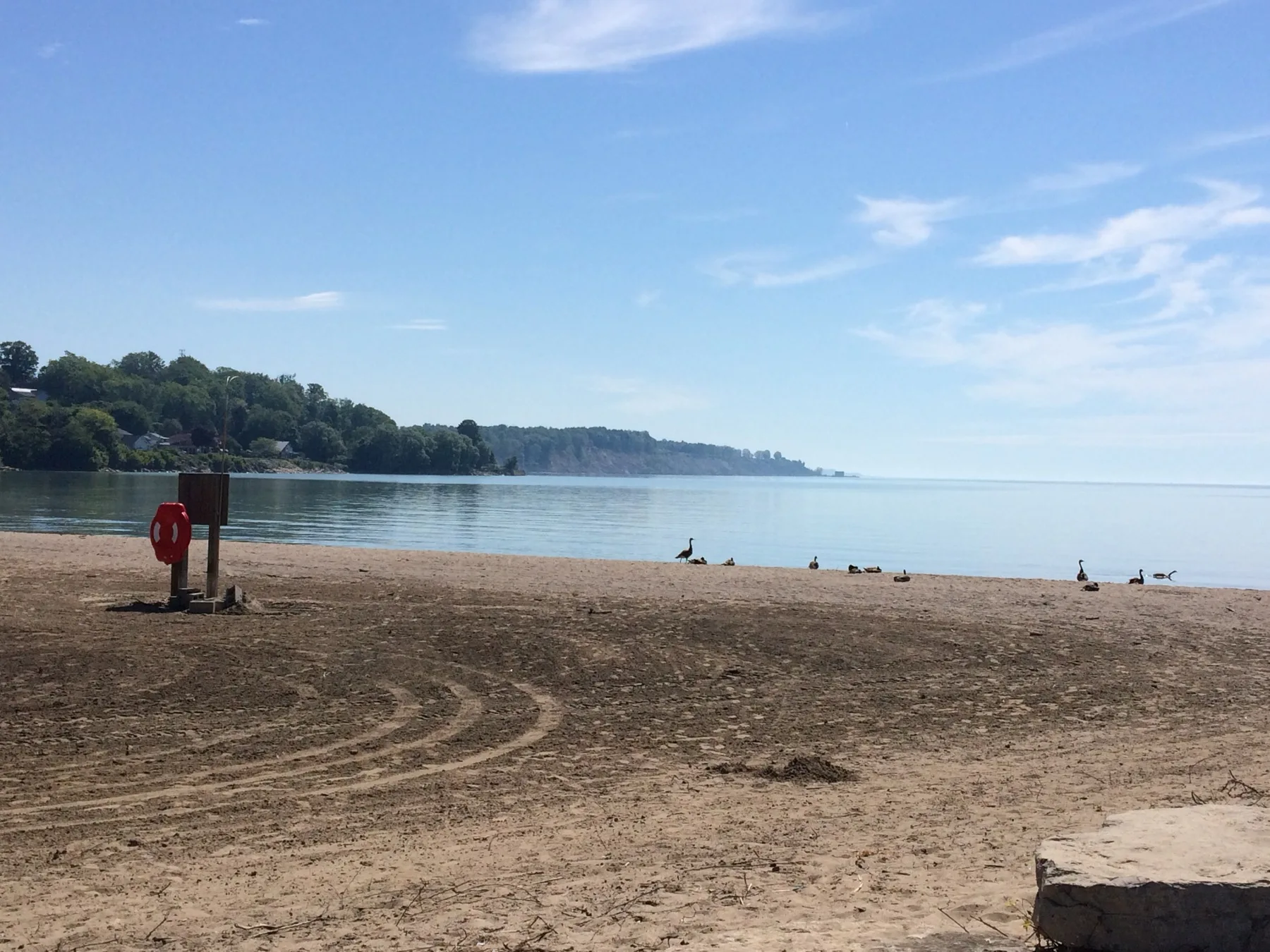Port Stanley beach on Lake Erie with calm shoreline views